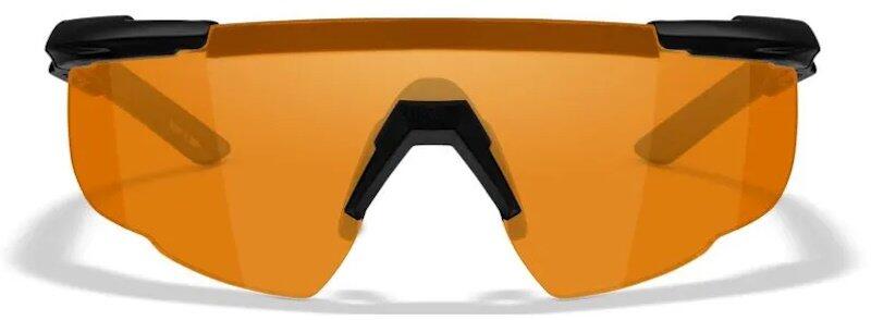 Militær skydebrille med lys orange glas.