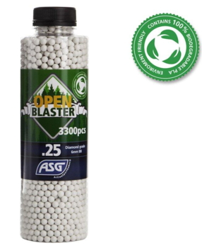 Bio kugler, Open Blaster 0,25g Airsoft kugler - 3300 stk