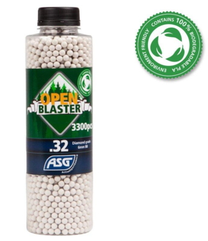 Bio kugler, Open Blaster 0,32g Airsoft kugler - 3300 stk