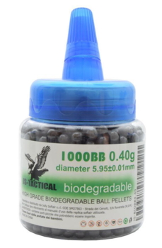 1000stk 0.40g Bio kugler - sort