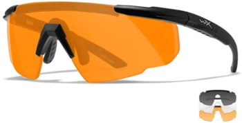 Wiley X Saber skydebrille - klart/orange/tonet glas