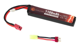 Evolution Li-Po Ultra Power 11.1V 1100mAh 20C - 40C (Deans inkl adapter)